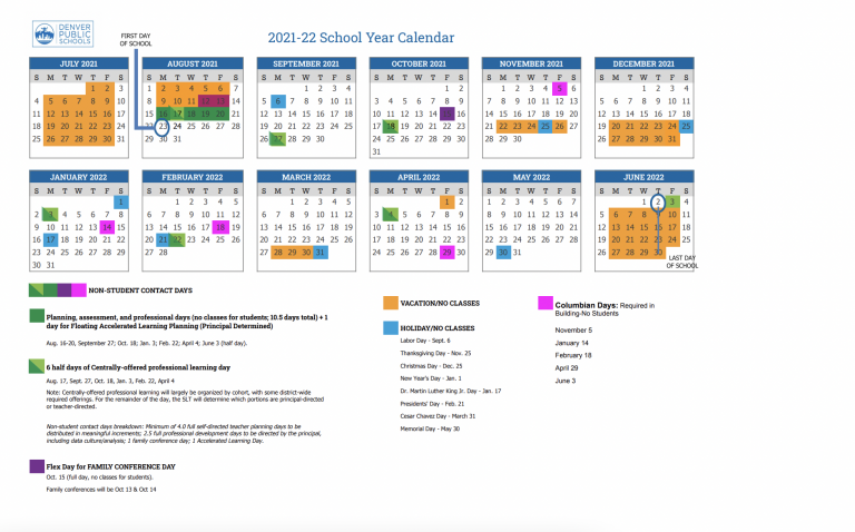 Columbian Elementary » 2021-2022 Calendars